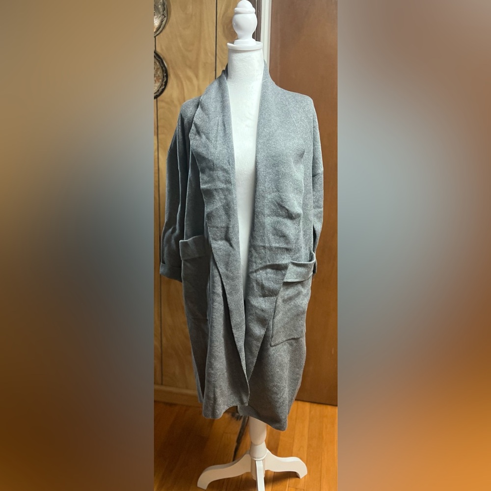 Gray cardigan